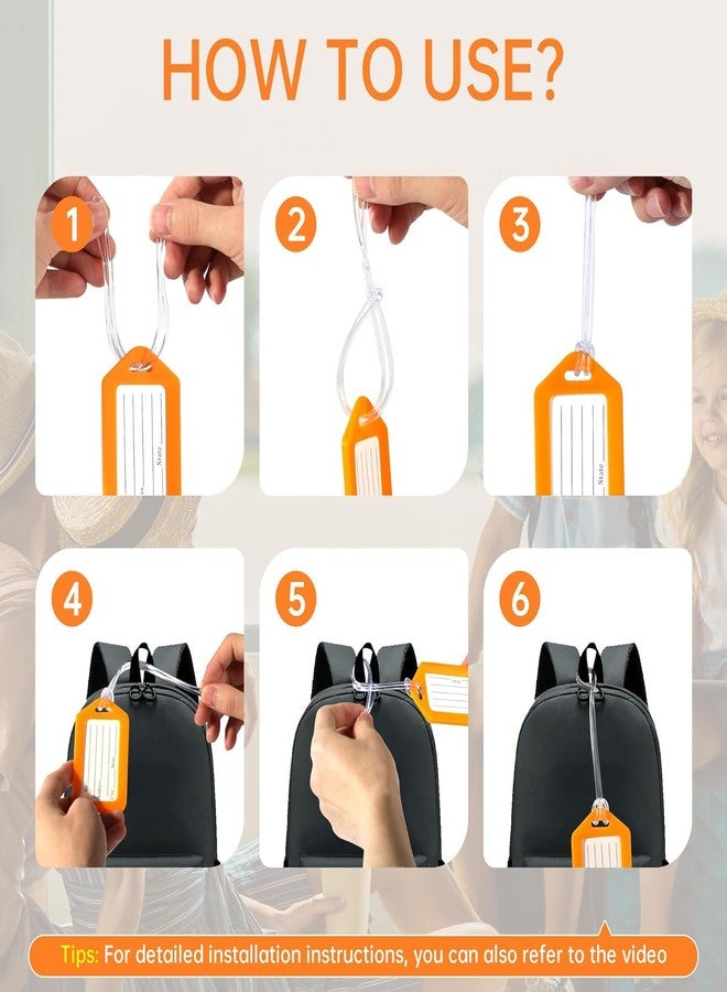 True-Ally مجموعة ترو-آلي من 10 قطع من بطاقات تعريف الأمتعة للحقائب/حقائب الظهر وحقائب السفر | بطاقة ذكية لحقائب السفر وحقائب المدارس لتسهيل التعرف على الحقائب (متعددة الألوان) (عبوة من 10 قطع) - Image 3